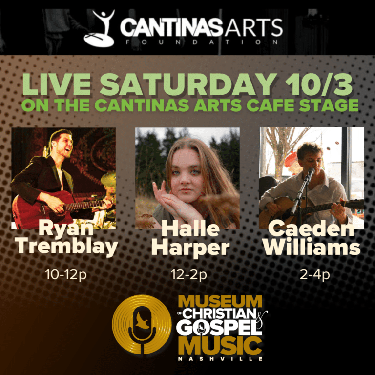 Live Music at the Cantinas Arts Caf&eacute; Featuring Ryan Tremblay, Halle Harper & Caeden Williams